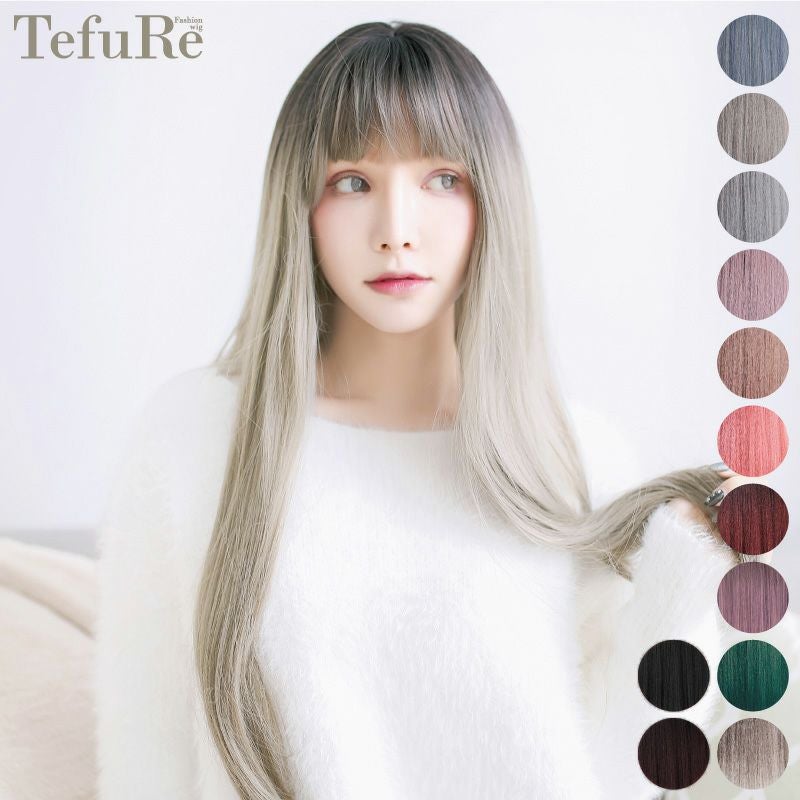 コスプレウィッグ(ライトロング)【アイスブルー(OW-105)】